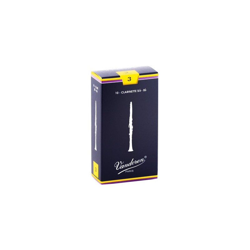 Caja 10 Cañas Clarinete Vandoren Tradicional 3 caja azul