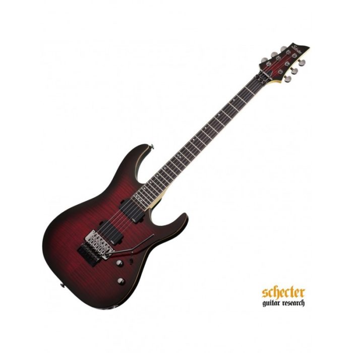 Guitarra Eléctrica Schecter Banshee-6 FR Active Crimson Red Burst.