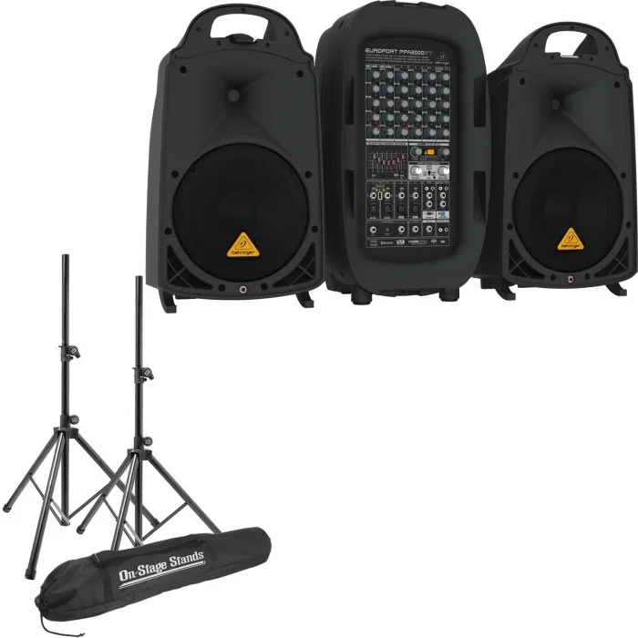 ALQUILER de Equipo de voces BEHRINGER EUROPORT PPA2000BT & 2 Micrófonos Inhalámbricos - Imagen 3